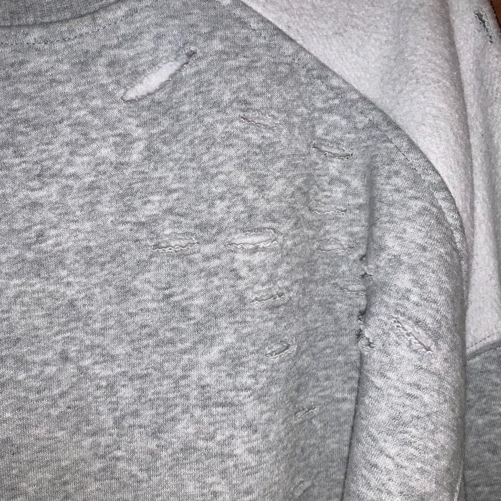 Code Mode Gray Distressed Oversized Sweatshirt L - image 3